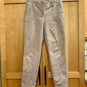 Boden Chelsea Turn Up Ankle Trousers in Lavender Grey Size 4